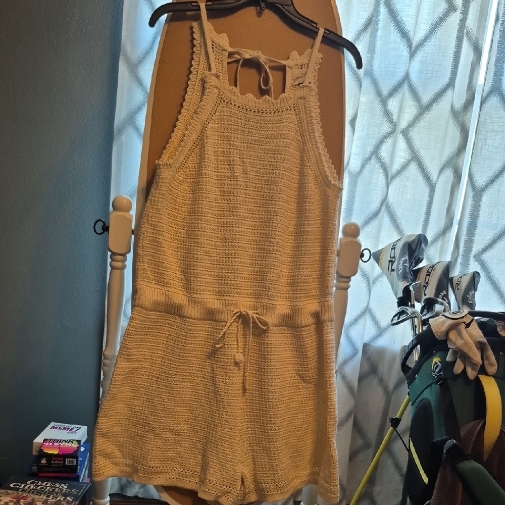 Universal Thread Cream Knit Jumpsuit